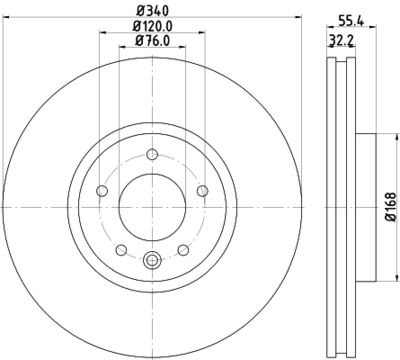 HELLA Bremsscheibe (8DD 355 129-251)