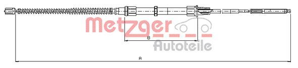 METZGER Seilzug, Feststellbremse (10.7405)