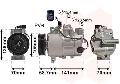 VAN WEZEL Kompressor, Klimaanlage (0300K279)