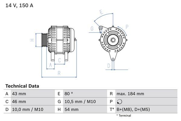 BOSCH Generator (0 986 044 400)