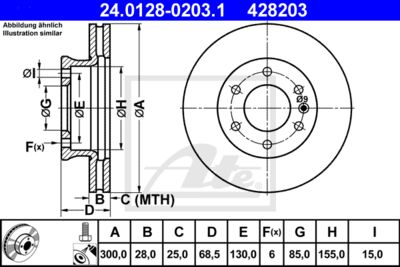 ATE Bremsscheibe (24.0128-0203.1)