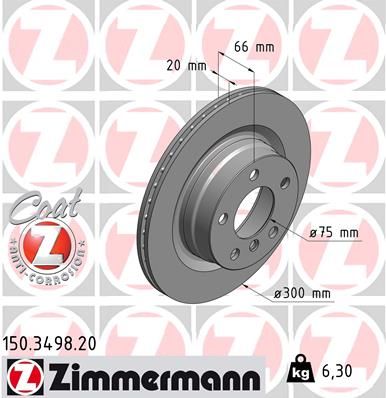 ZIMMERMANN Bremsscheibe (150.3498.20)