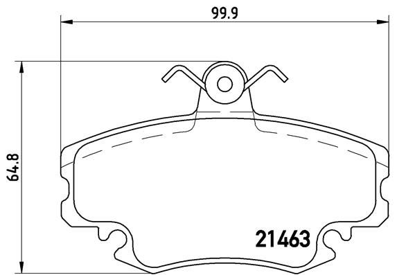 BREMBO Bremsbelagsatz, Scheibenbremse (P 68 038)