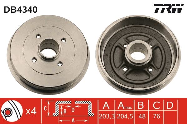 TRW Bremstrommel (DB4340)