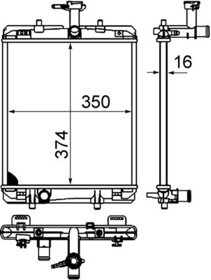 MAHLE Kühler, Motorkühlung (CR 998 000S)