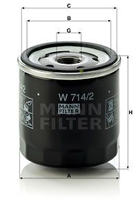 MANN-FILTER Ölfilter (W 714/2)