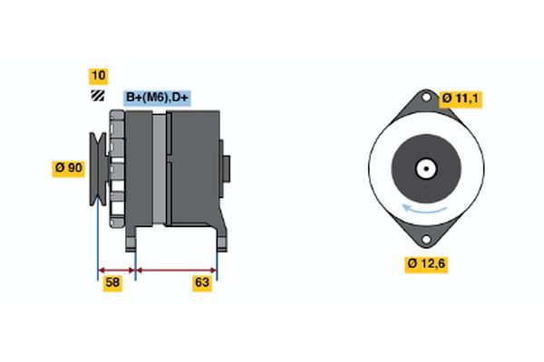 BOSCH Generator (0 986 035 630)