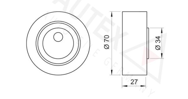 AUTEX Spannrolle, Keilrippenriemen (641415)