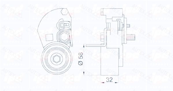 AUTEX Spannrolle, Zahnriemen (654696)