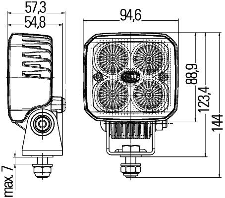 HELLA Arbeitsscheinwerfer (1GA 996 284-001)