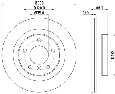 HELLA Bremsscheibe (8DD 355 128-361)