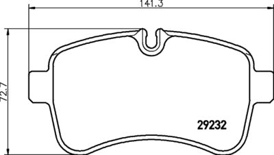 HELLA Bremsbelagsatz, Scheibenbremse (8DB 355 005-551)