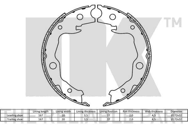 NK Bremsbackensatz (2722777) Thumbnail