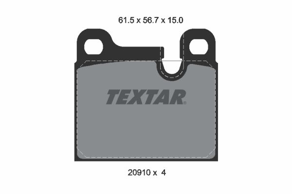 TEXTAR Bremsbelagsatz, Scheibenbremse (2091001)