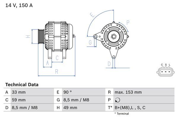 BOSCH Generator (0 986 083 540)