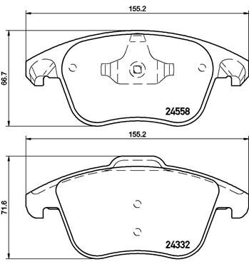 BREMBO Bremsbelagsatz, Scheibenbremse (P 61 117)