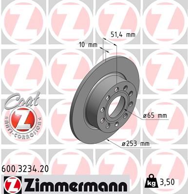 ZIMMERMANN Bremsscheibe (600.3234.20)