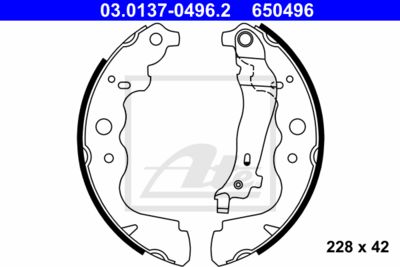 ATE Bremsbackensatz (03.0137-0496.2)