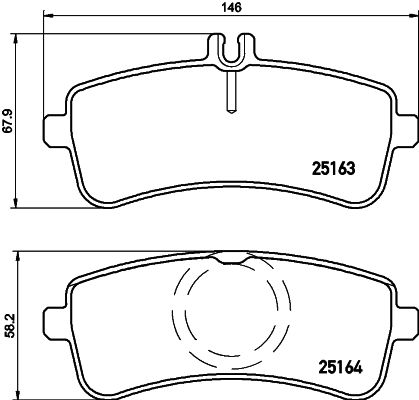 BREMBO Bremsbelagsatz, Scheibenbremse (P 50 130)