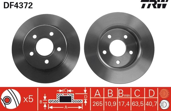 TRW Bremsscheibe (DF4372)