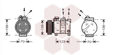 VAN WEZEL Kompressor, Klimaanlage (0100K016)