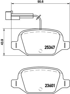 BREMBO Bremsbelagsatz, Scheibenbremse (P 23 146)