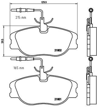 BREMBO Bremsbelagsatz, Scheibenbremse (P 23 061)