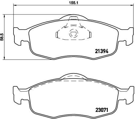 BREMBO Bremsbelagsatz, Scheibenbremse (P 24 037)