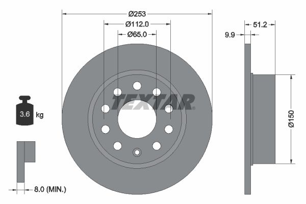 TEXTAR Bremsscheibe (92120903)