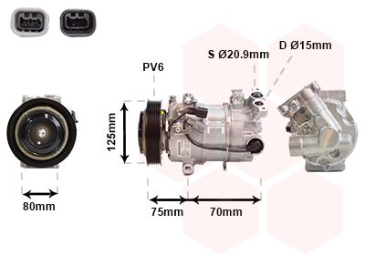 VAN WEZEL Kompressor, Klimaanlage (1301K700)