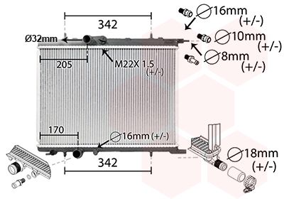 VAN WEZEL Kühler, Motorkühlung (40002300)