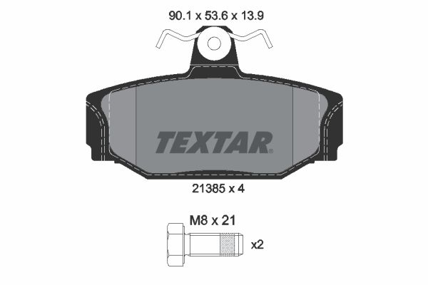 TEXTAR Bremsbelagsatz, Scheibenbremse (2138501)