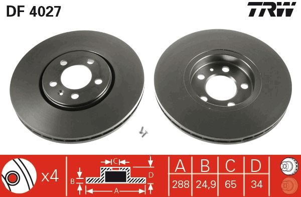 TRW Bremsscheibe (DF4027)