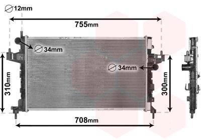 VAN WEZEL Kühler, Motorkühlung (37002380) Thumbnail