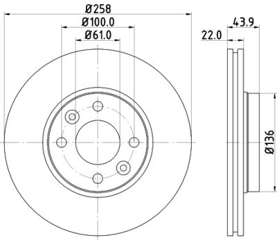 HELLA Bremsscheibe (8DD 355 118-491)