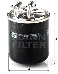 MANN-FILTER Kraftstofffilter (WK 820)