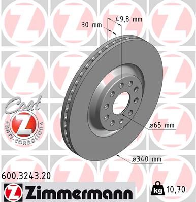 ZIMMERMANN Bremsscheibe (600.3243.20)