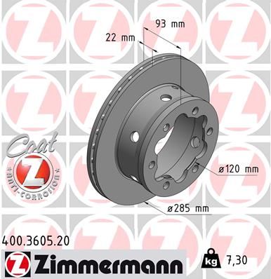 ZIMMERMANN Bremsscheibe (400.3605.20)