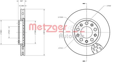 METZGER Bremsscheibe (6110661)