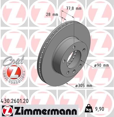 ZIMMERMANN Bremsscheibe (430.2601.20)