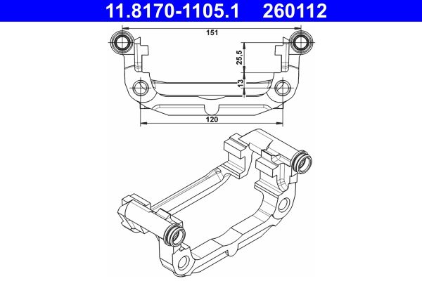 ATE Halter, Bremssattel (11.8170-1105.1)