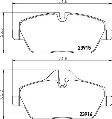 HELLA Bremsbelagsatz, Scheibenbremse (8DB 355 011-261)