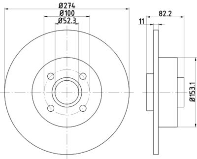 HELLA Bremsscheibe (8DD 355 112-211)