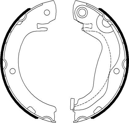 HELLA Bremsbackensatz, Feststellbremse (8DA 355 051-041)