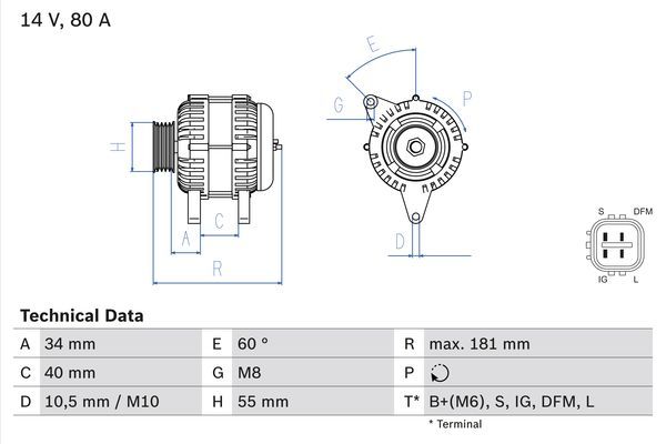 BOSCH Generator (0 986 042 660)