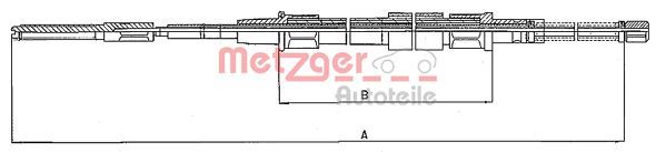 METZGER Seilzug, Feststellbremse (10.748)