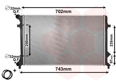 VAN WEZEL Kühler, Motorkühlung (58002205) Thumbnail