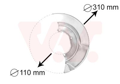 VAN WEZEL Spritzblech, Bremsscheibe (5874371)