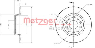 METZGER Bremsscheibe (6110108)