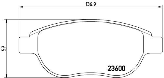 BREMBO Bremsbelagsatz, Scheibenbremse (P 61 068)